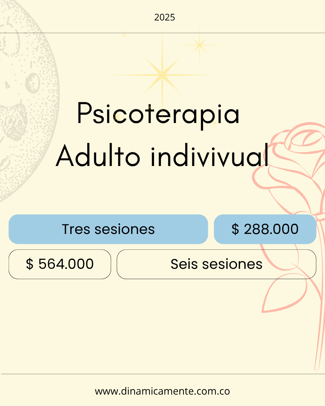 valor sesión psicologica de adulto